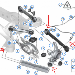 universelles kugelgelenklager für längs und spurlenker der bmw e9x und e8x hinterachse